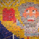 Mosaïque de dessins d'enfants. משה רבנו בפסיפס של ציורי ילדים